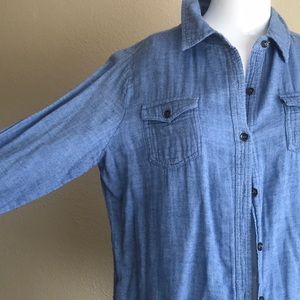 Blue Long Sleeve Button Up